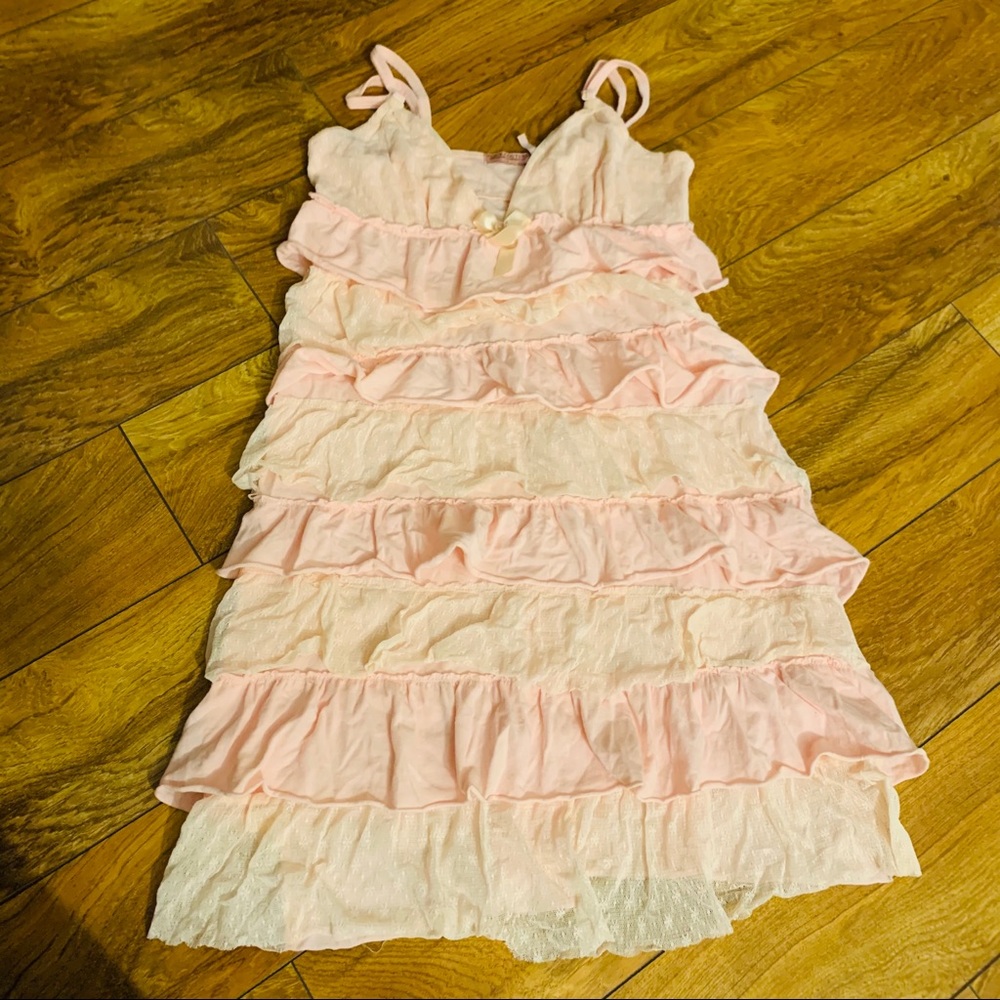 JUICY COUTURE LACE RUFFLE BOWS SLEEP DRESS SMALL